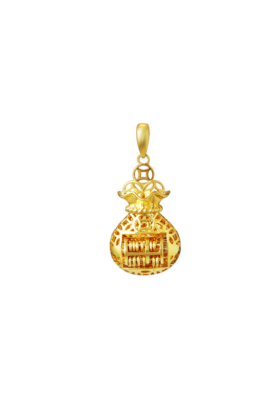 TOMEI Money Bag Abacus Pendant, Yellow Gold 916