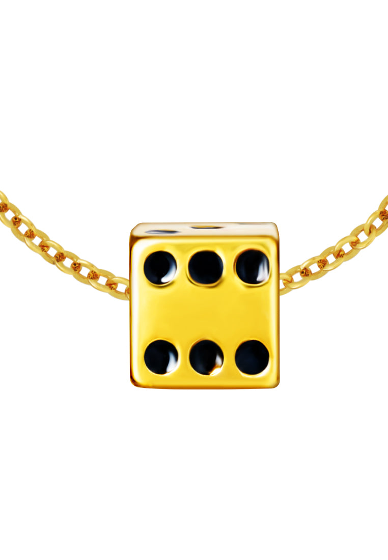 TOMEI Chomel Lucky Dice Charm, Yellow Gold 916