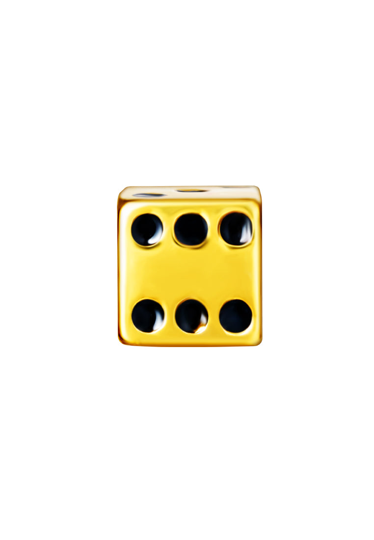 TOMEI Chomel Lucky Dice Charm, Yellow Gold 916