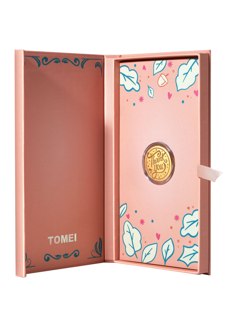 TOMEI Thank You Gold Wafer 0.1G, Yellow Gold 9999