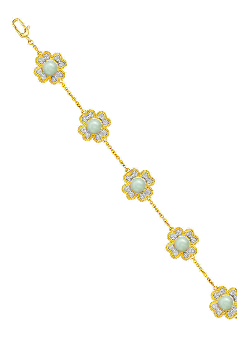 TOMEI Diamond Cut Collection Bracelet, Yellow Gold 916