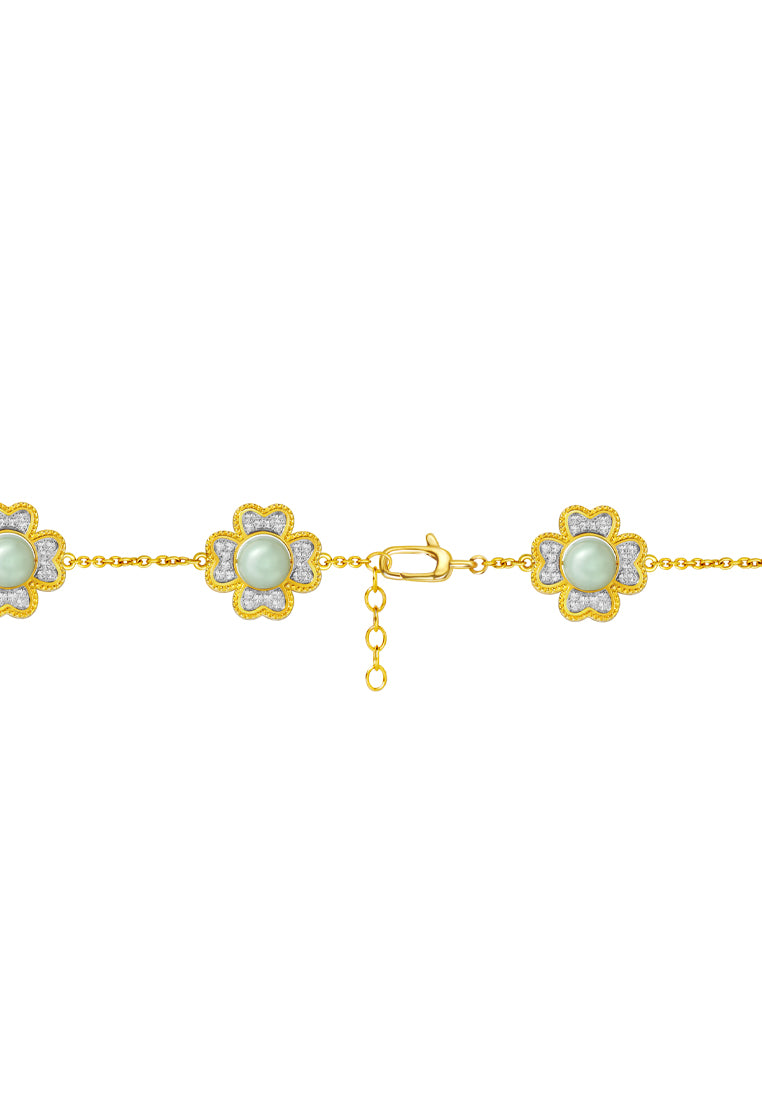 TOMEI Diamond Cut Collection Bracelet, Yellow Gold 916