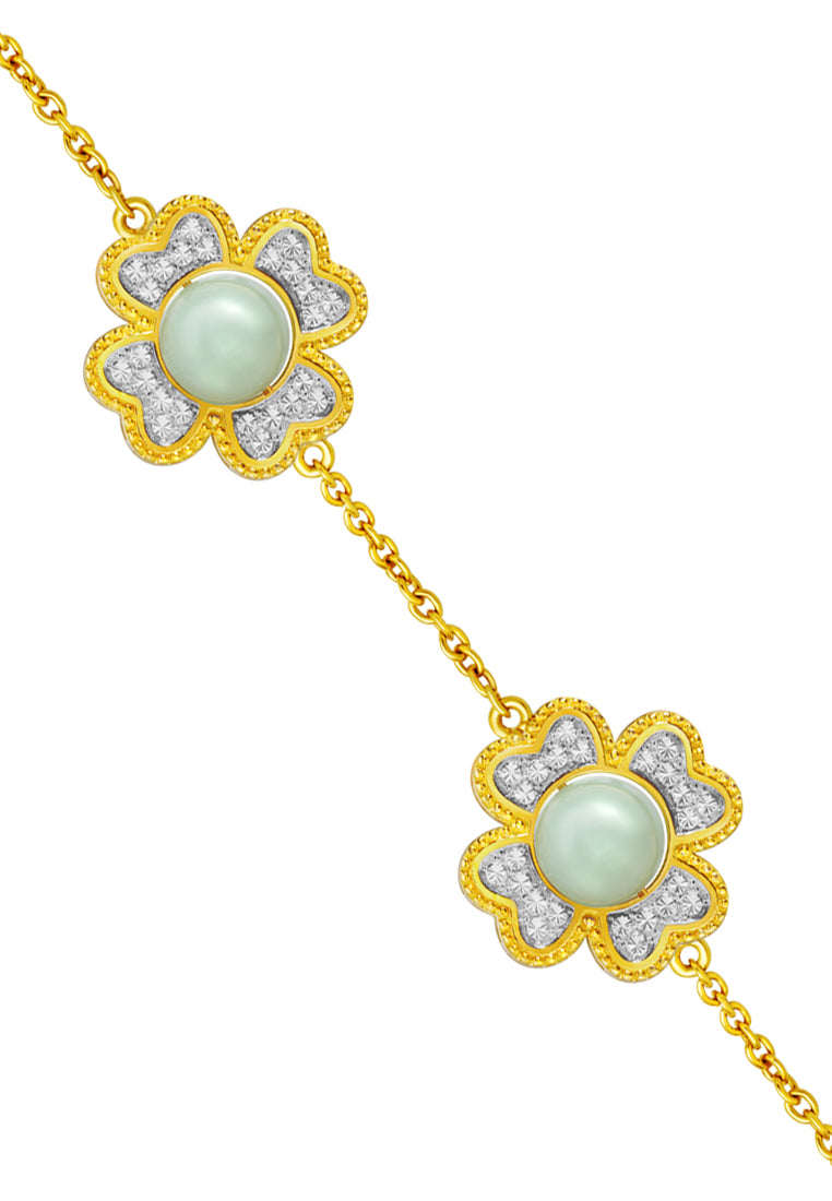 TOMEI Diamond Cut Collection Bracelet, Yellow Gold 916