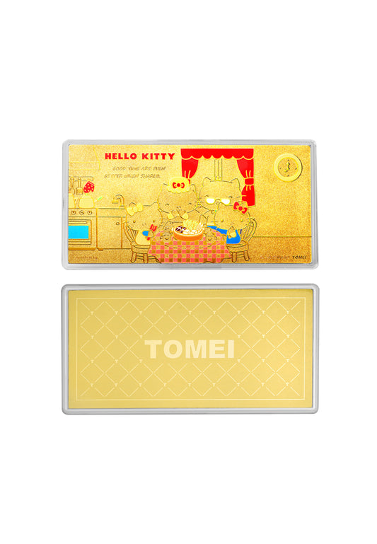 TOMEI X SANRIO Hello Kitty Gathering Gold Wafer 1G, Yellow Gold 9999