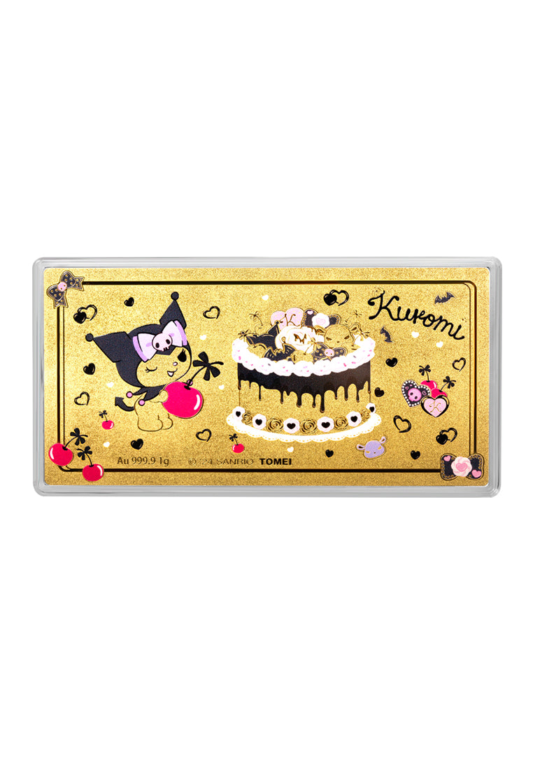 TOMEI X SANRIO Kuromi Gold Wafer 1G, Yellow Gold 9999