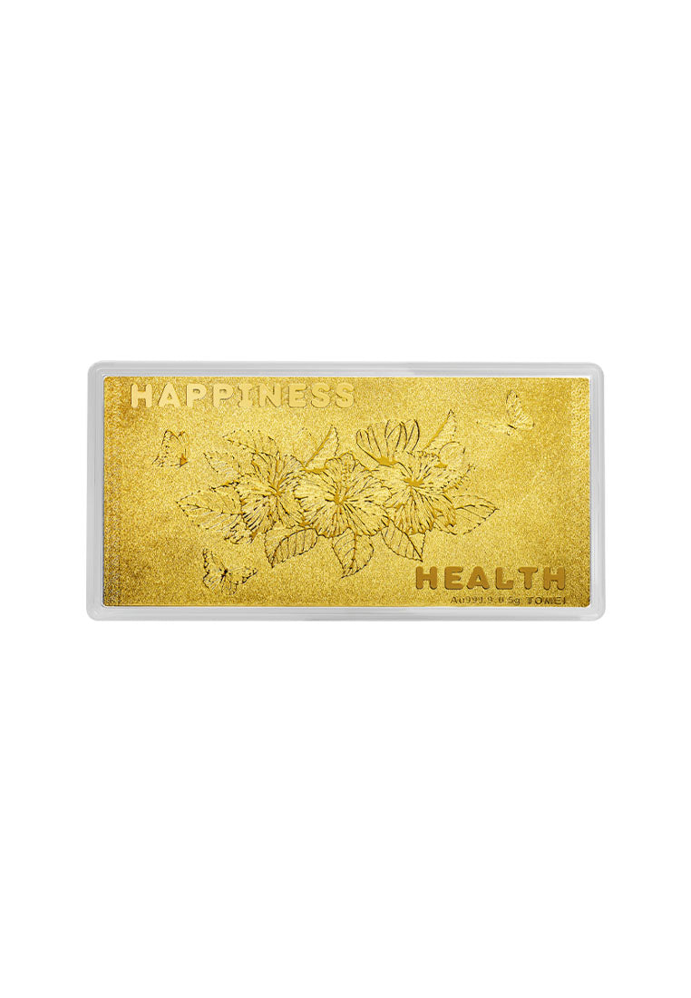 TOMEI Happiness & Health Gold Wafer (0.5G), Yellow Gold 9999