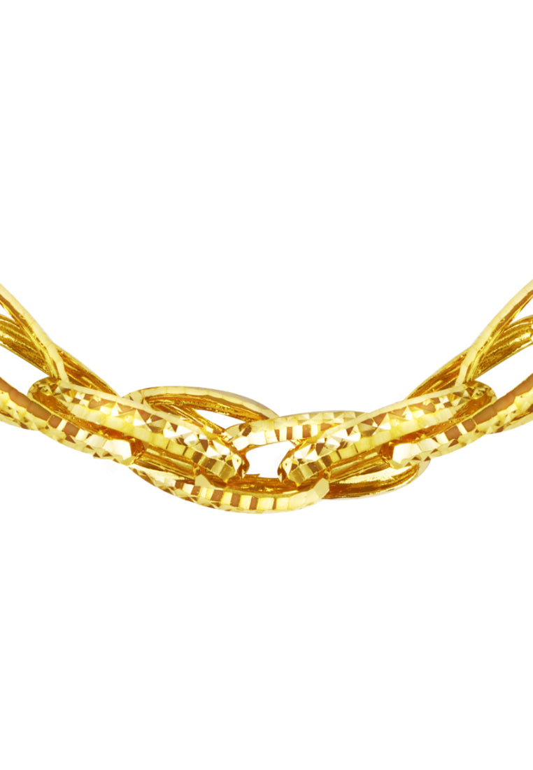 TOMEI Layered Loop Necklace, Yellow Gold 916