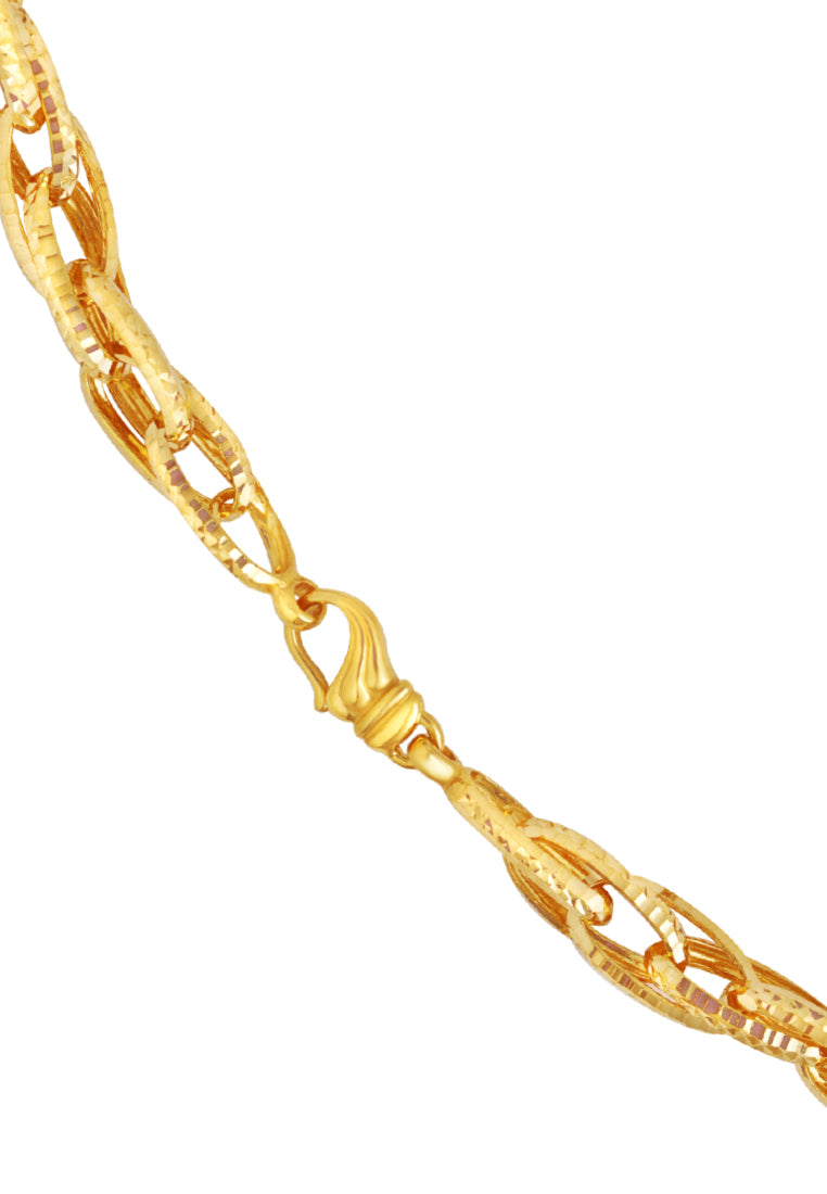 TOMEI Layered Loop Necklace, Yellow Gold 916