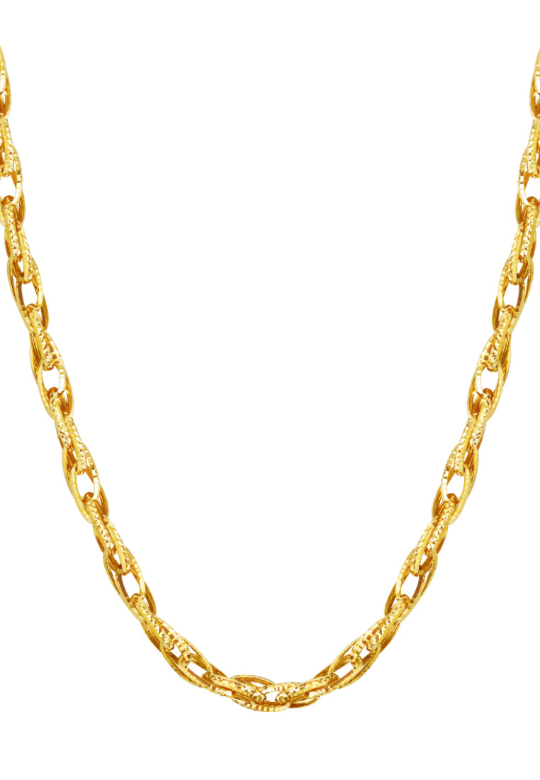 TOMEI Layered Loop Necklace, Yellow Gold 916