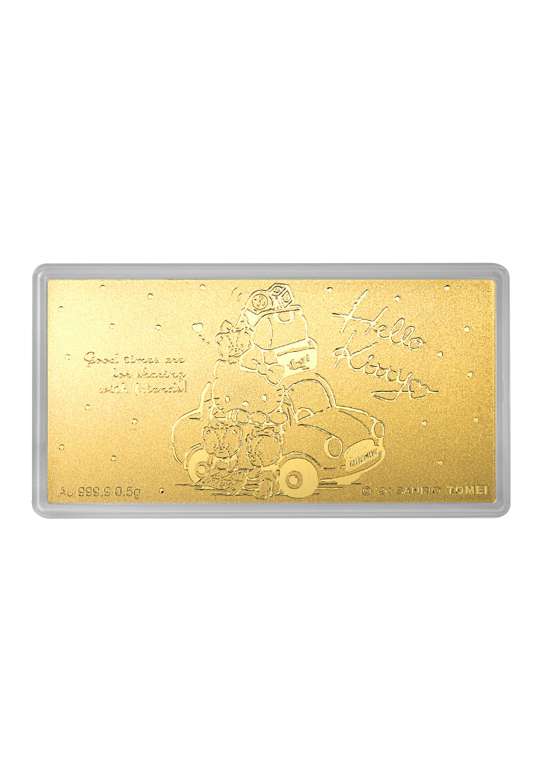 TOMEI X SANRIO Hello Kitty Holiday Gold Wafer 0.5G, Yellow Gold 9999