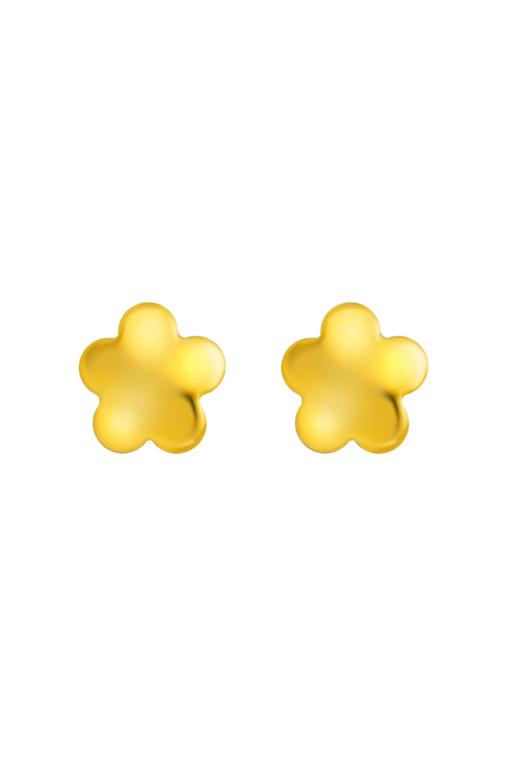 TOMEI Lusso Italia Flower Earrings, Yellow Gold 916