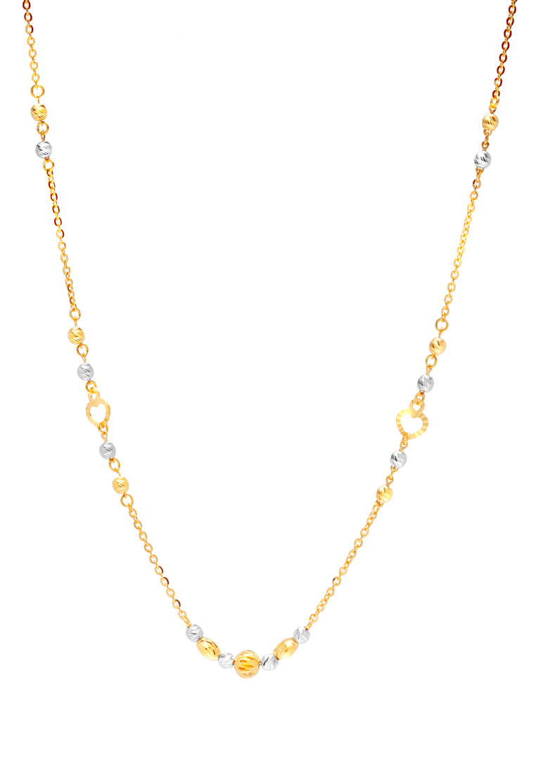 TOMEI Scintillating Beads Necklace, Yellow Gold 916