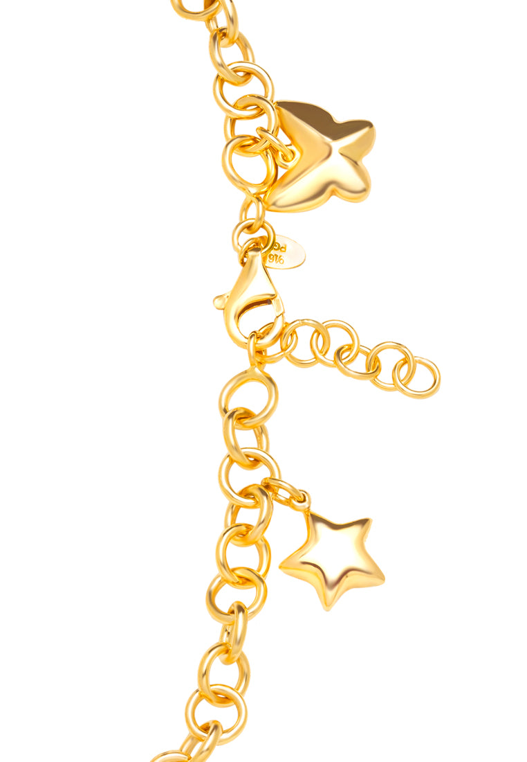 TOMEI Chasing Hearts Bracelet, Yellow Gold 916