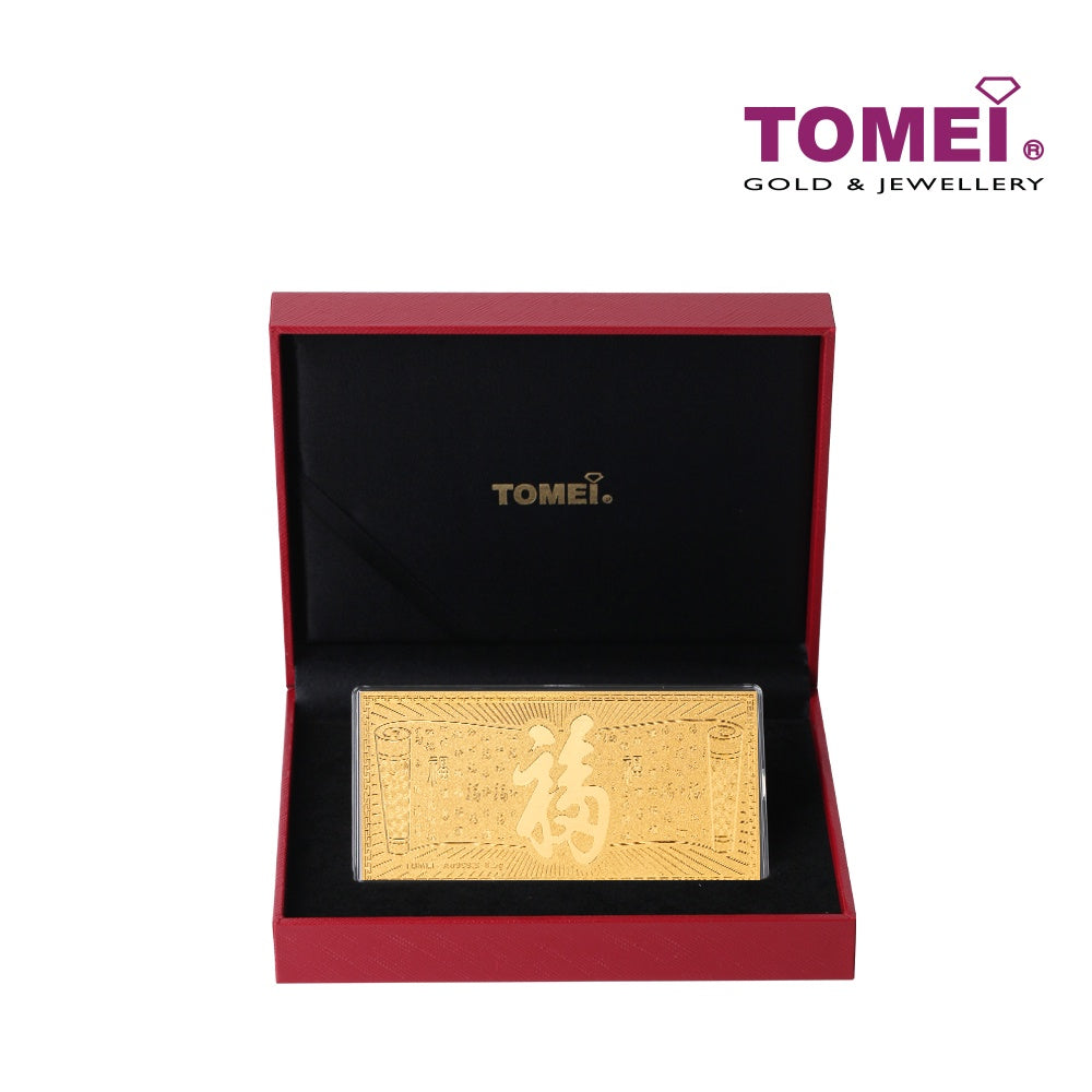 TOMEI 百福图 100 Blessings Gold Wafer 0.5G, Yellow Gold 9999