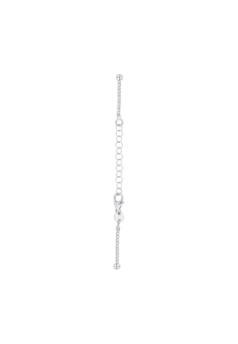 TOMEI Bead Necklace, White Gold 585