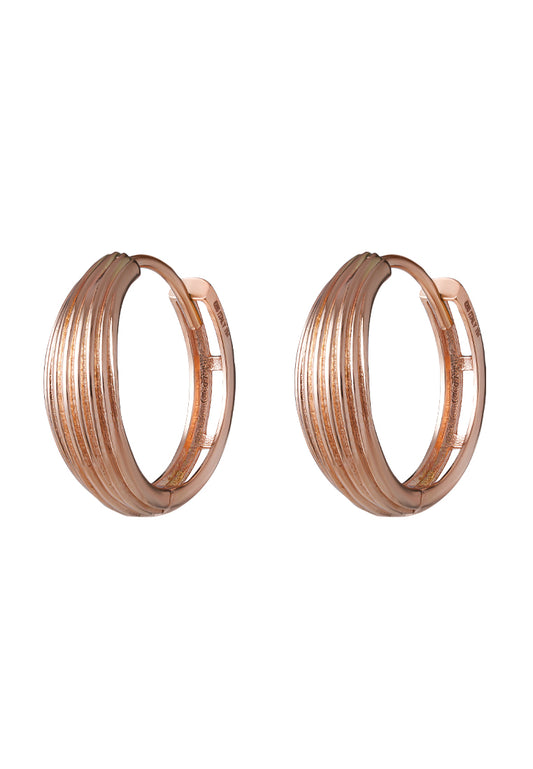 TOMEI Hoop Earrings, Rose Gold 585