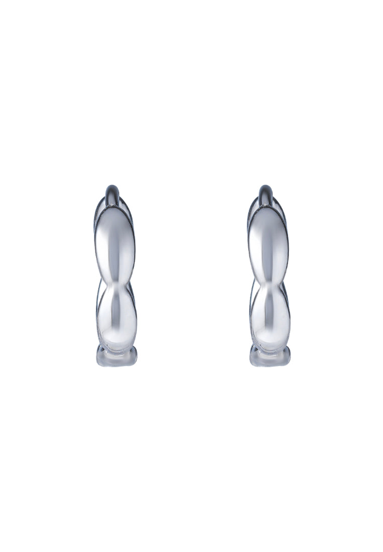 TOMEI Hoop Earrings, White Gold 585