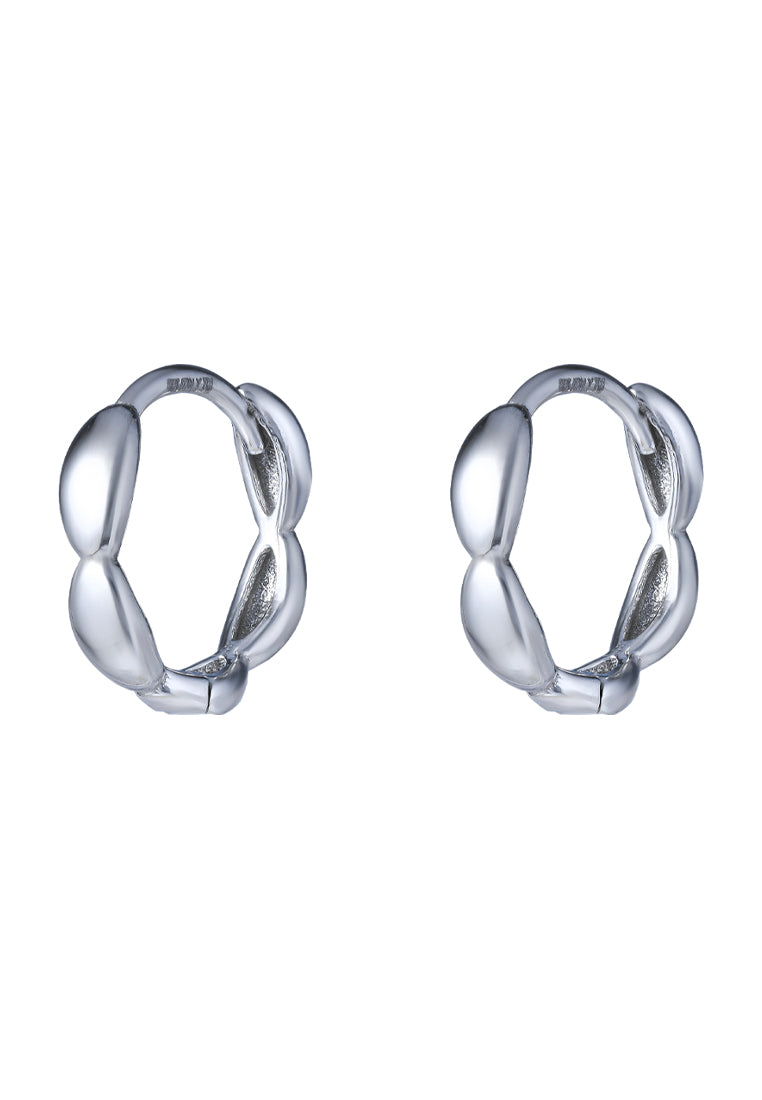 TOMEI Hoop Earrings, White Gold 585