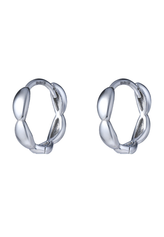 TOMEI Hoop Earrings, White Gold 585