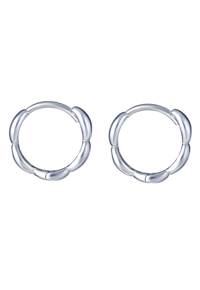 TOMEI Hoop Earrings, White Gold 585