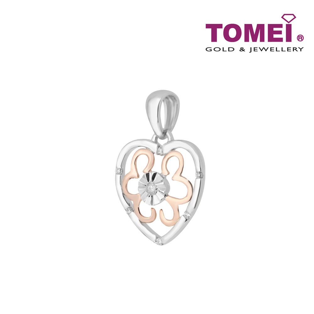 TOMEI Diamond Pendant Set I White Gold 585