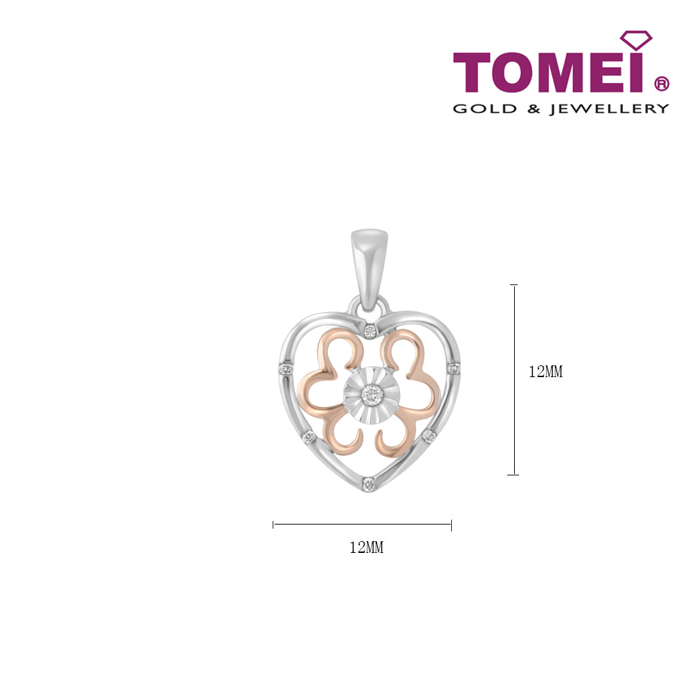 TOMEI Diamond Pendant Set I White Gold 585