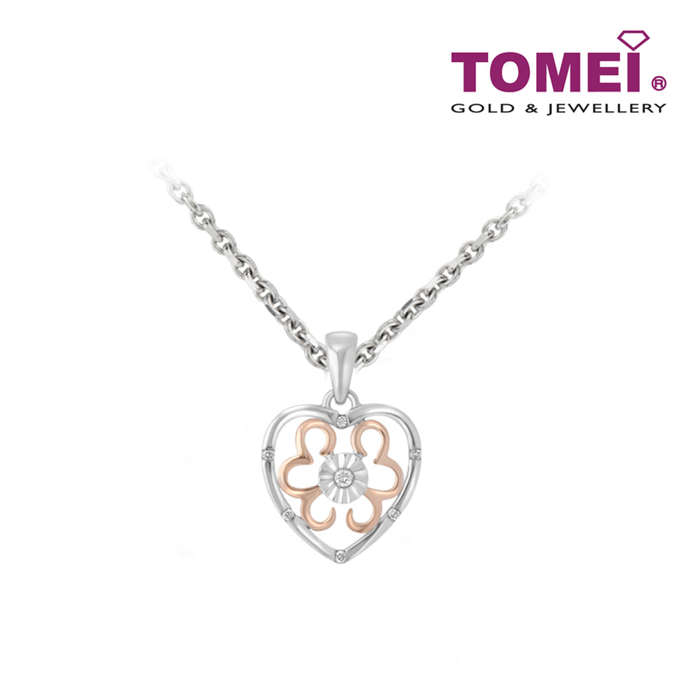 TOMEI Diamond Pendant Set I White Gold 585