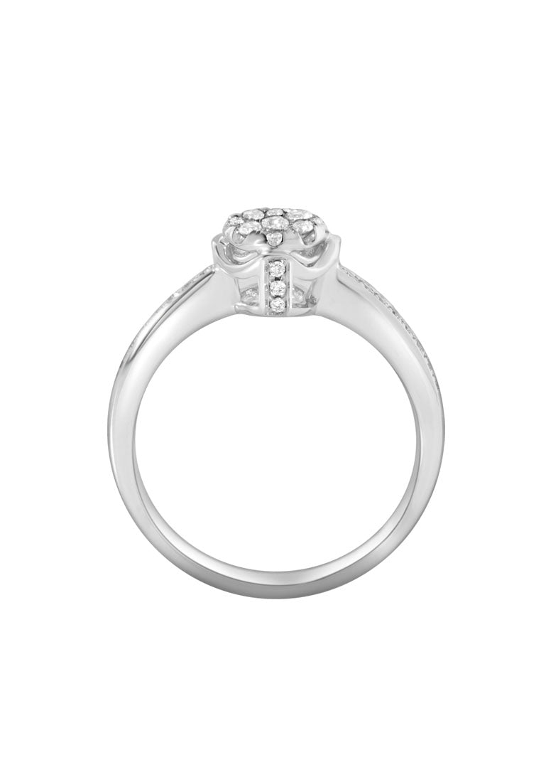 TOMEI Diamond Ring, White Gold 750 (R2547)