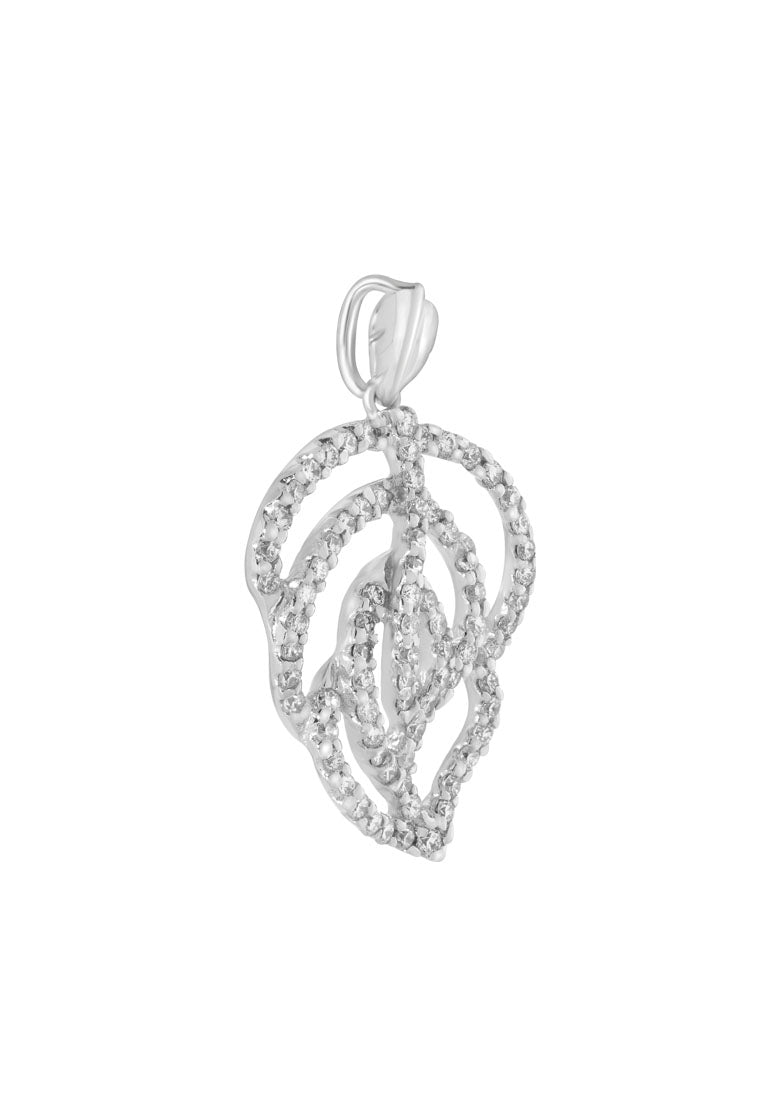 TOMEI Foliage of Dazzling Splendour Pendant, Diamond White Gold 750