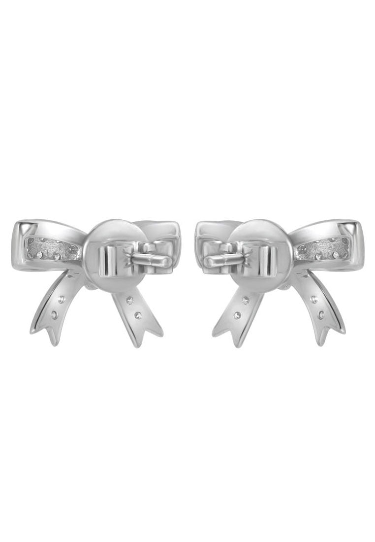TOMEI Dazzle Bow Earrings, Diamond White Gold 750 (E2148)
