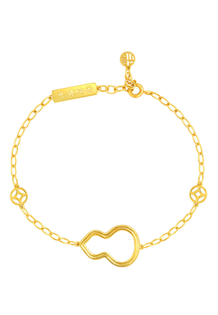 TOMEI Dainty Gourd Bracelet, Yellow Gold 916