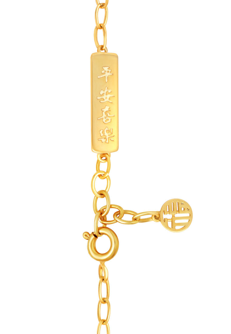 TOMEI Dainty Gourd Bracelet, Yellow Gold 916