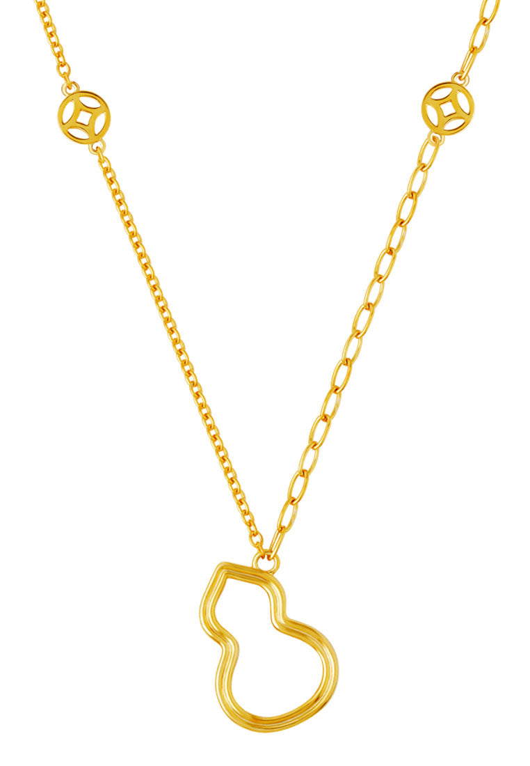 TOMEI Dainty Gourd Necklace, Yellow Gold 916