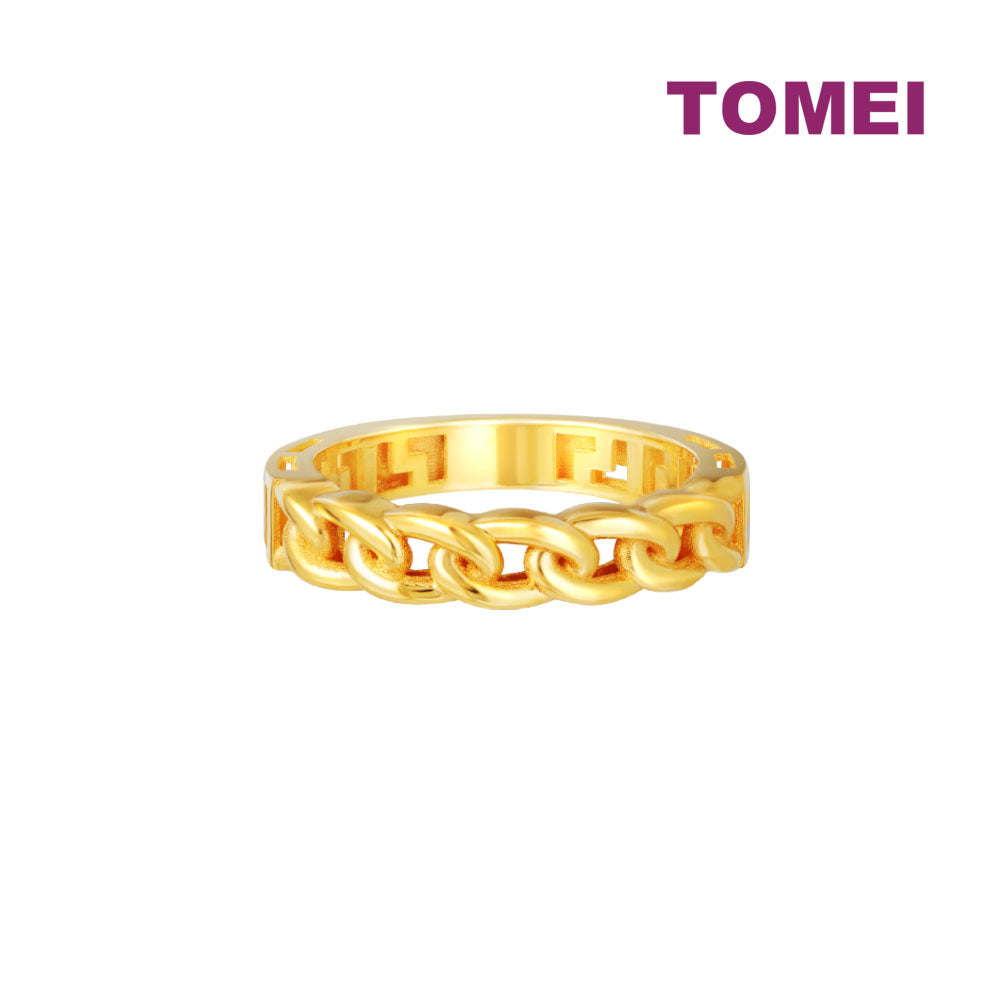 TOMEI Lusso Italia Entwined Ring, Yellow Gold 916