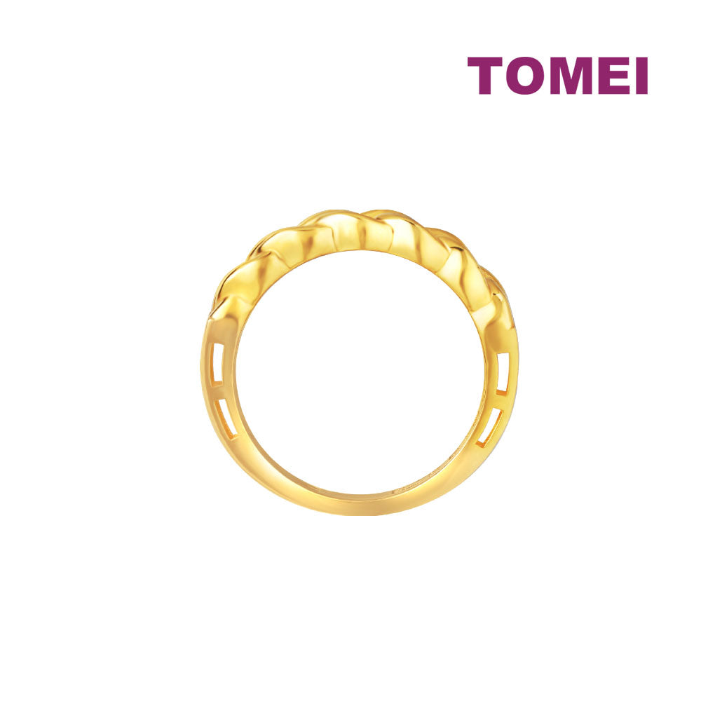 TOMEI Lusso Italia Entwined Ring, Yellow Gold 916