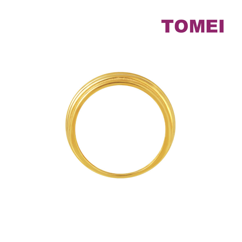 TOMEI Lusso Italia Layered Ring, Yellow Gold 916