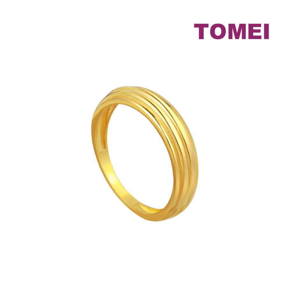 TOMEI Lusso Italia Layered Ring, Yellow Gold 916