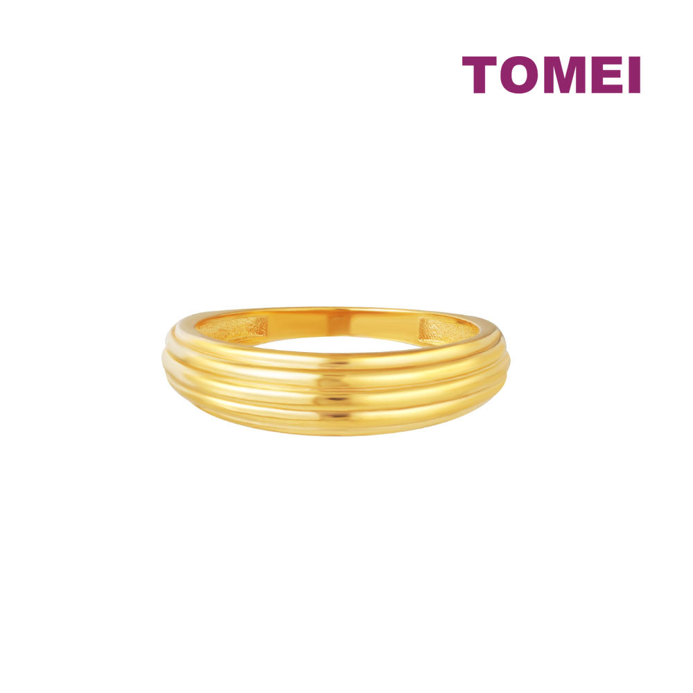 TOMEI Lusso Italia Layered Ring, Yellow Gold 916