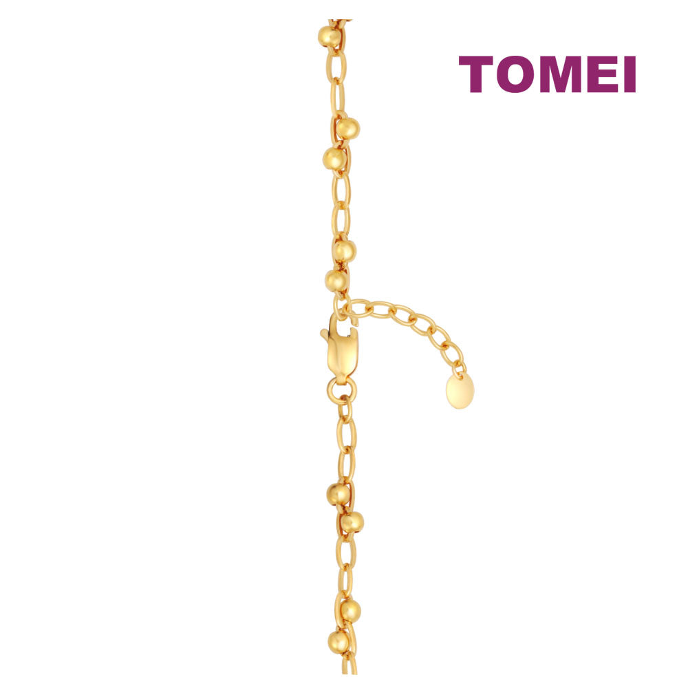 TOMEI Minimalist Bead Bracelet, Yellow Gold 916