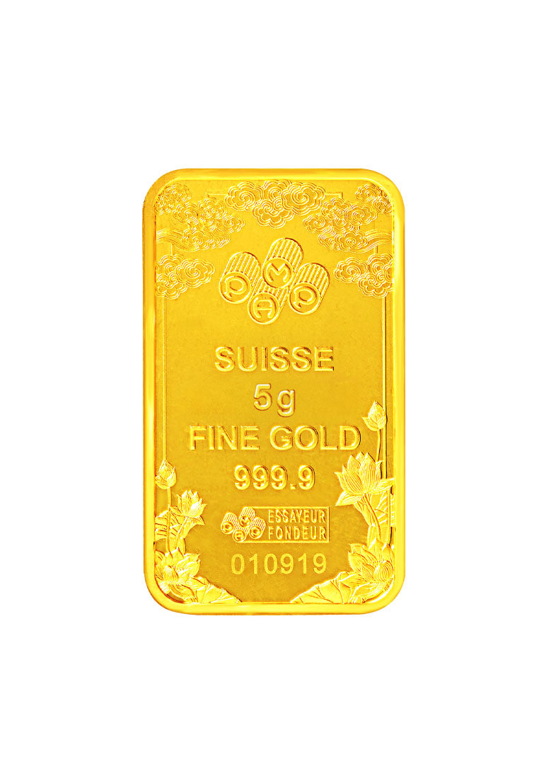 TOMEI x PAMP Suisse Good Luck Dragon Gold Bar 5GM | Fine Gold 9999