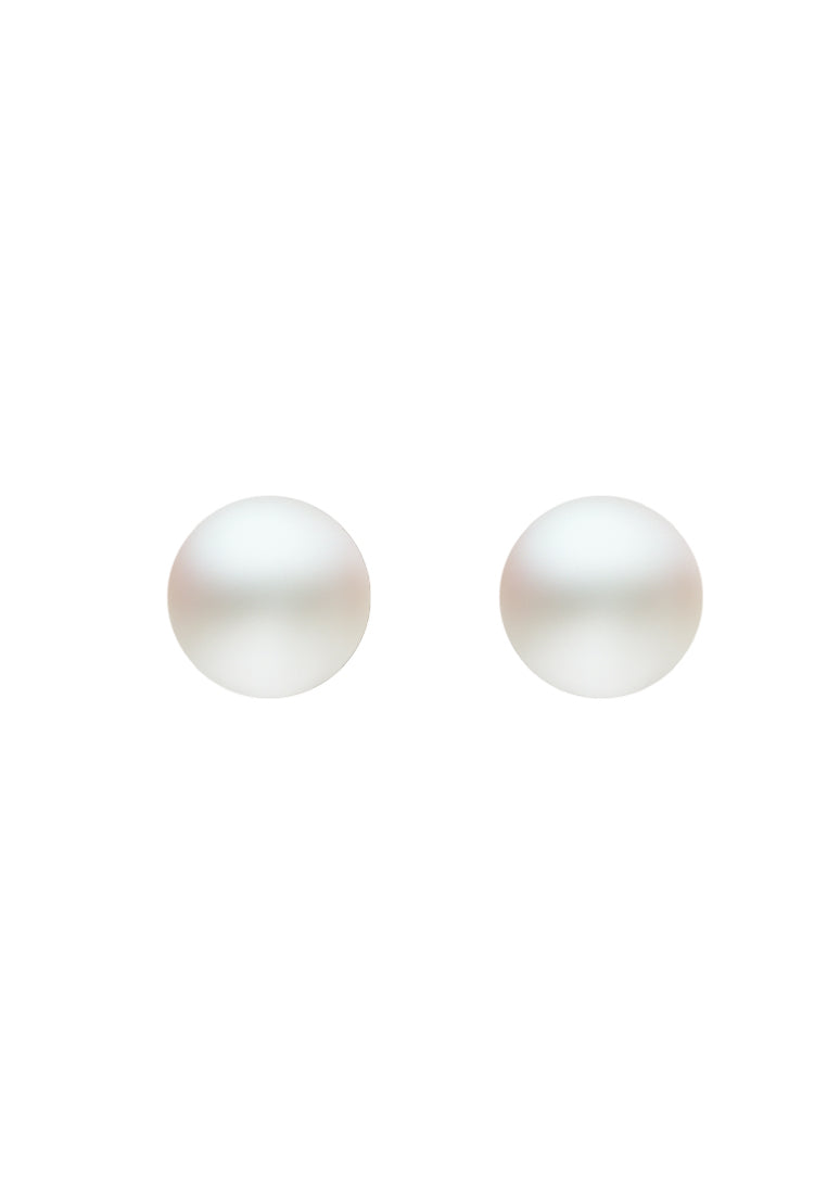 TOMEI Pearlfect Love Pearl Earrings, White Gold 585 (E1813P)