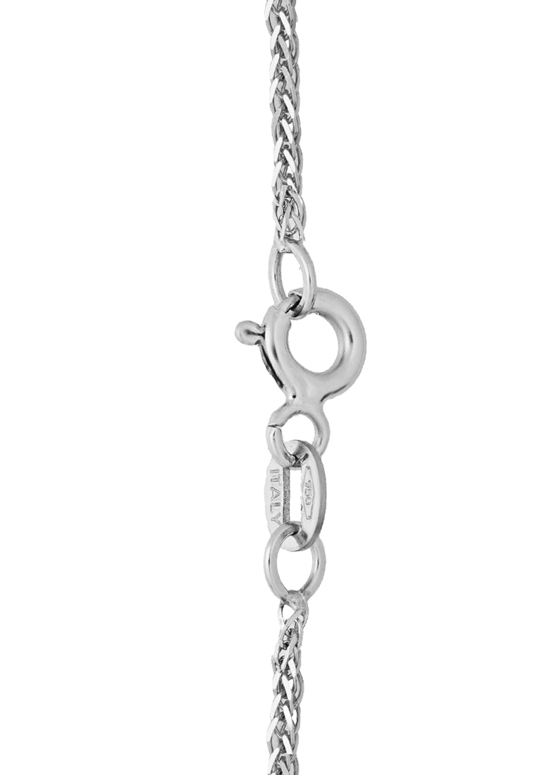 TOMEI Square in Vibrant Necklace, White Gold 750
