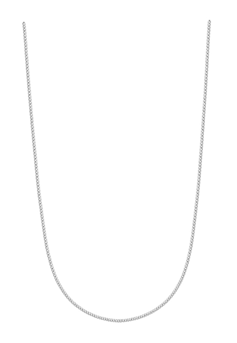 TOMEI Round Buckle Necklace, White Gold 375
