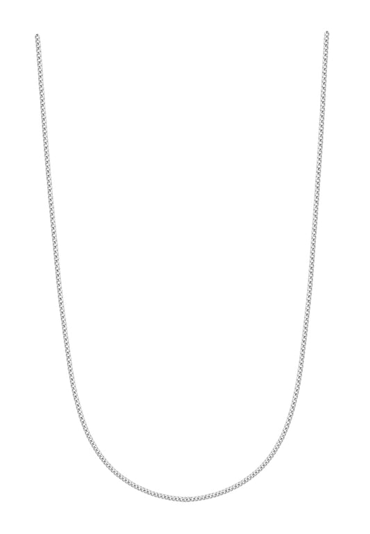 TOMEI Round Buckle Necklace, White Gold 375