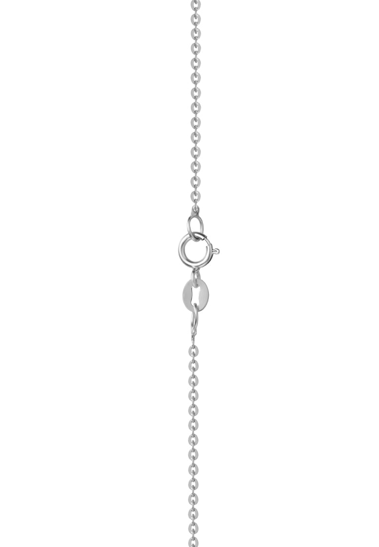 TOMEI Diamond Pendant Set, White Gold 375/585