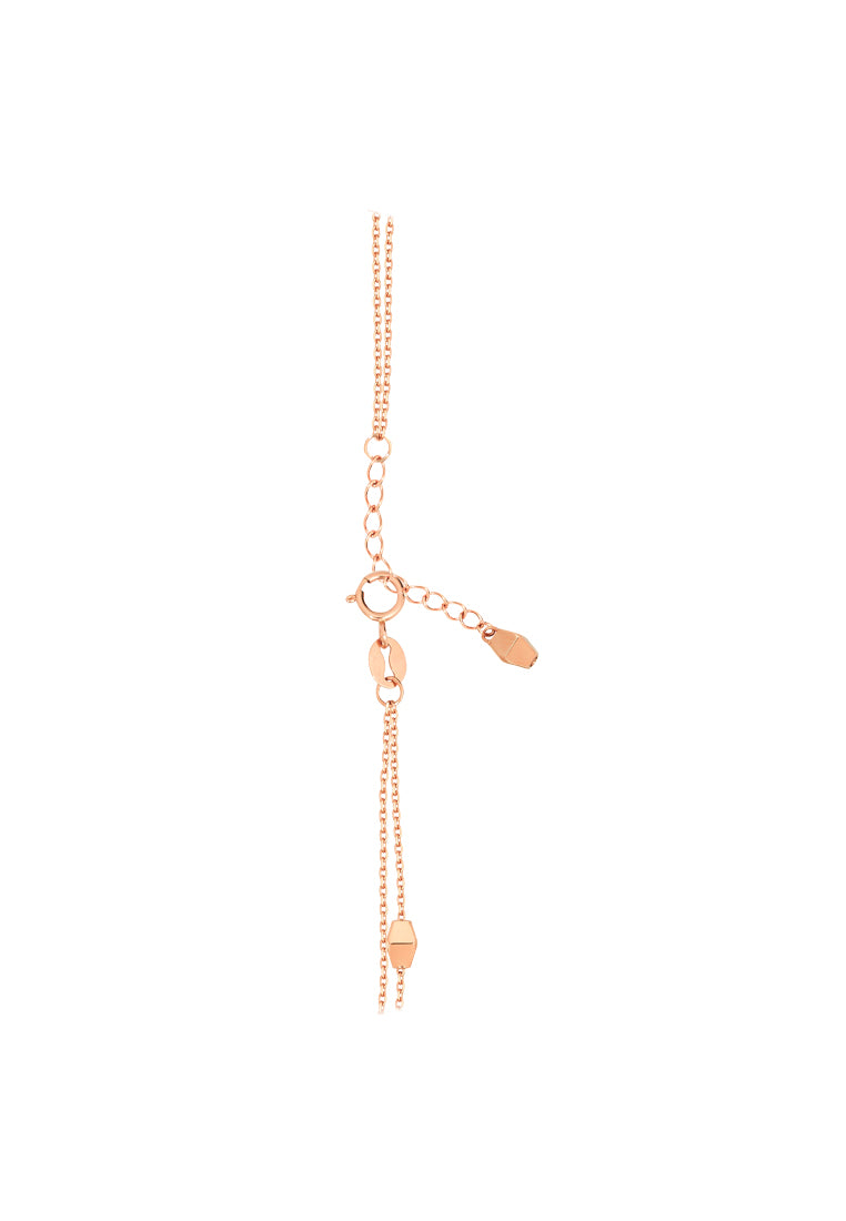 TOMEI Rouge Collection Double Strands Bracelet, Rose Gold 750