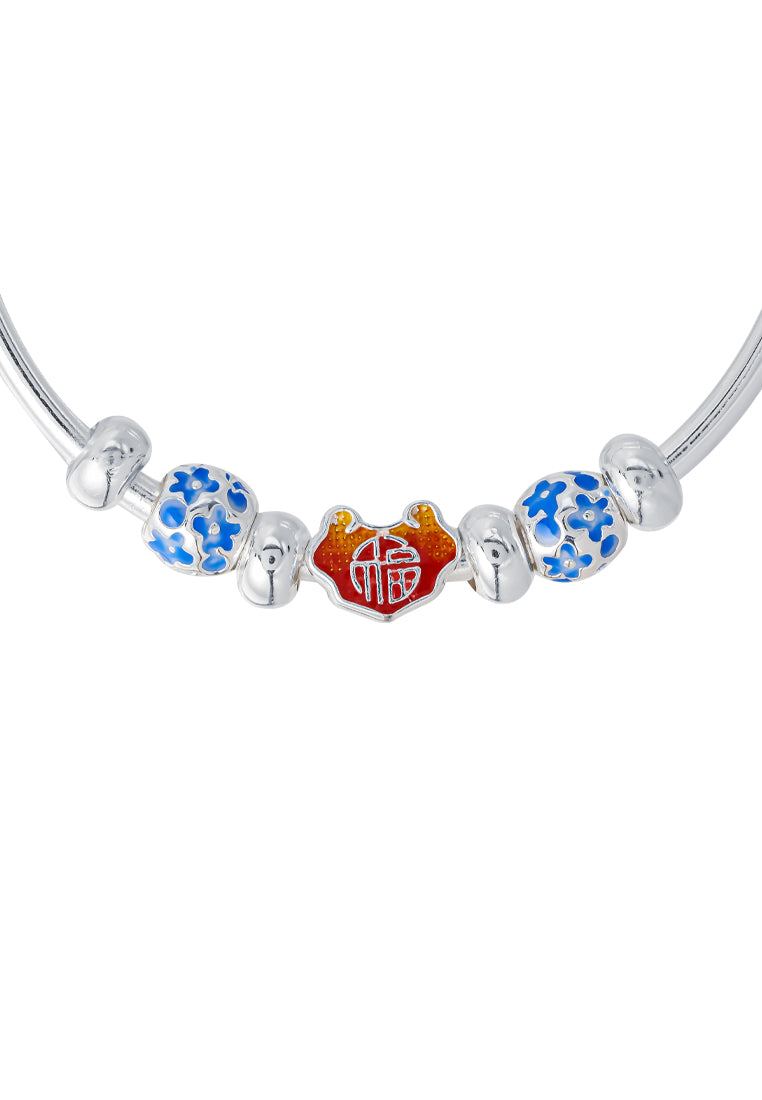 TOMEI Pure Faith Collection Exquisite Bangle, Silver