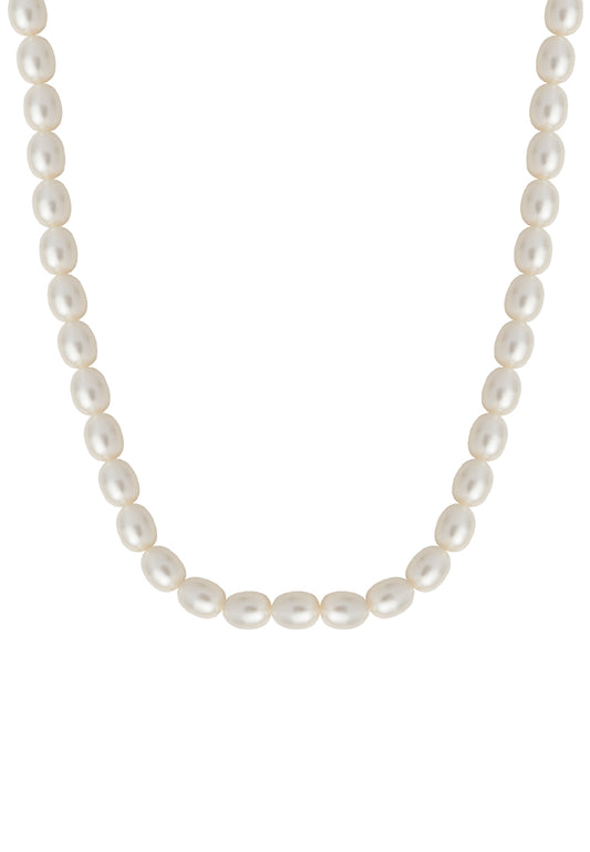 TOMEI Natural Pearl Necklace, Cream-White