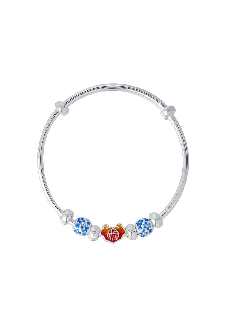 TOMEI Pure Faith Collection Exquisite Bangle, Silver