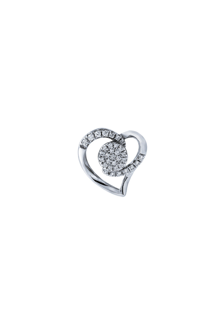 TOMEI Espoir Diamond Pendant, White Gold 375